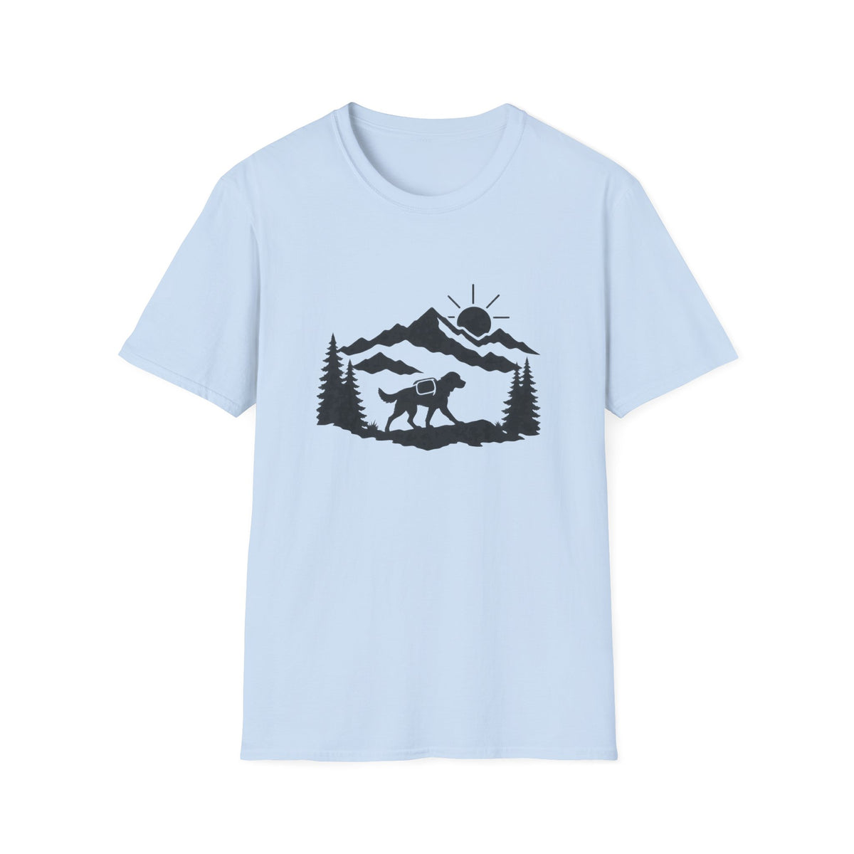 Hiker Dog Silhouette T-shirt