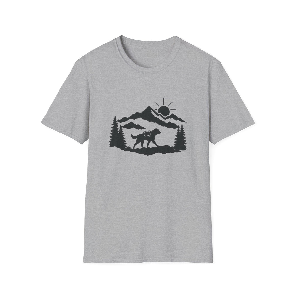 Hiker Dog Silhouette T-shirt