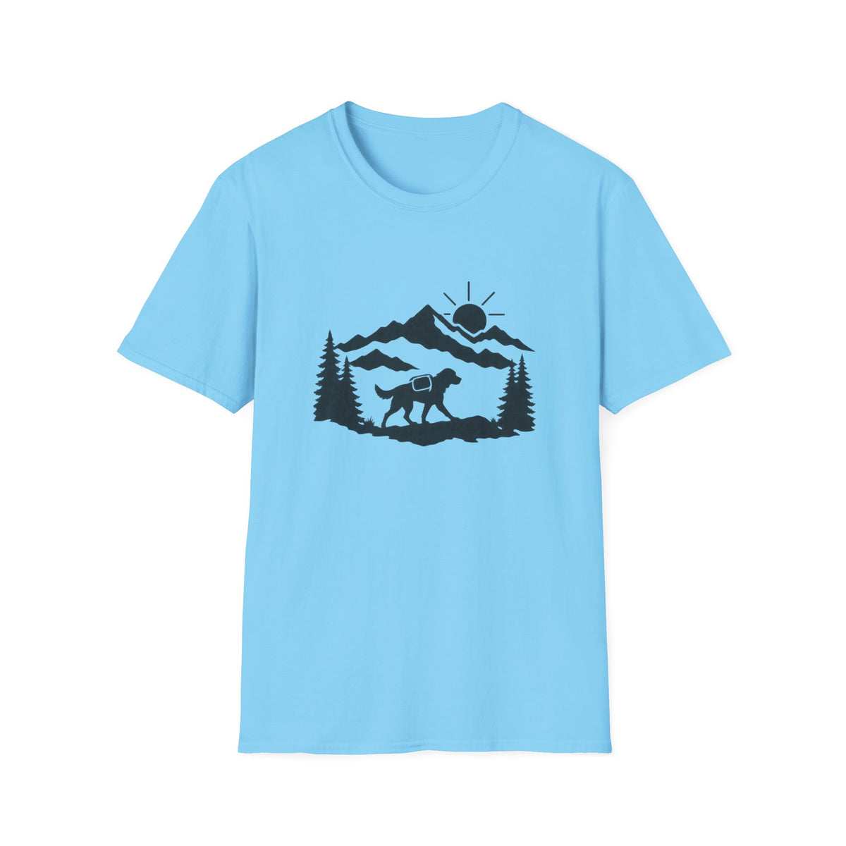Hiker Dog Silhouette T-shirt