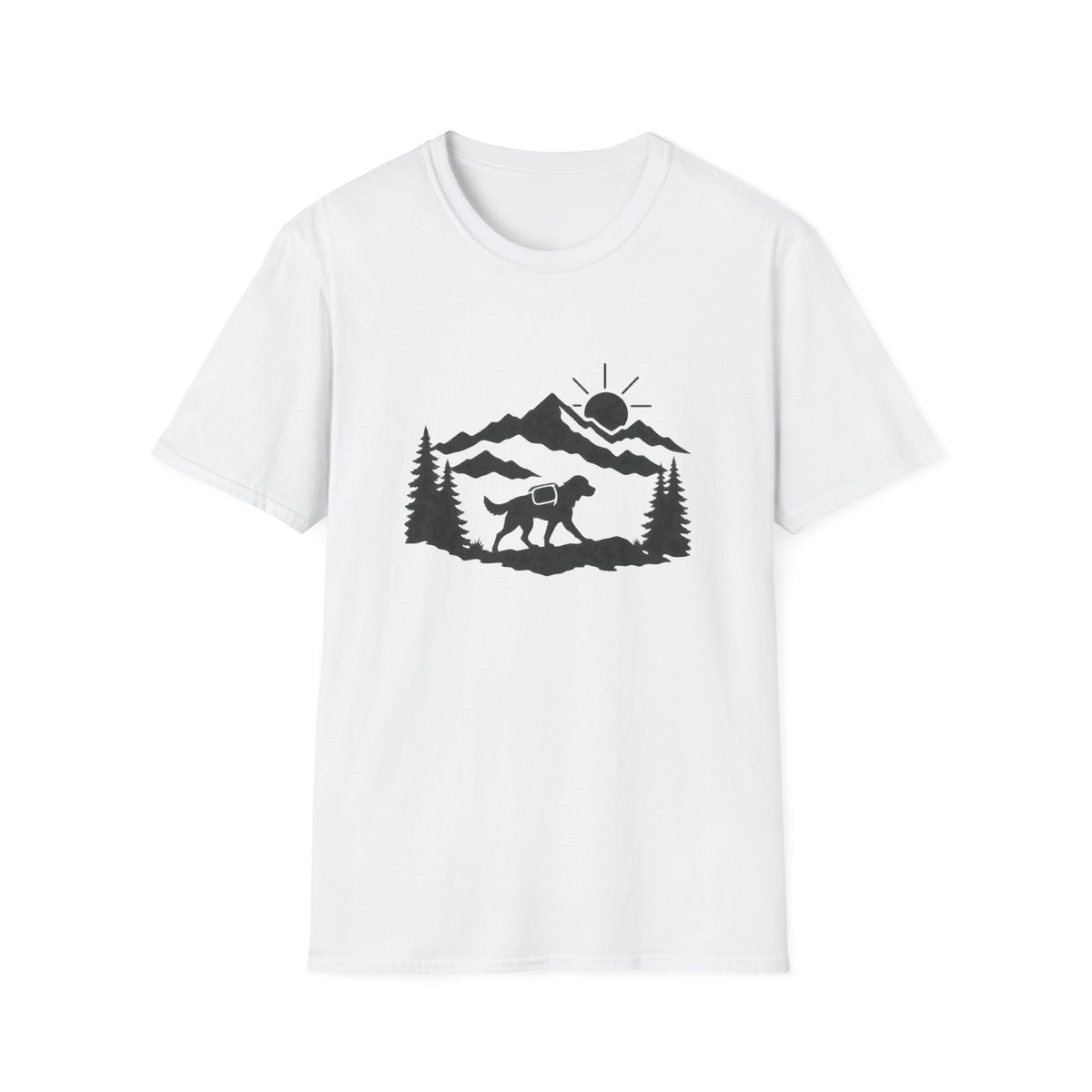 Hiker Dog Silhouette T-shirt