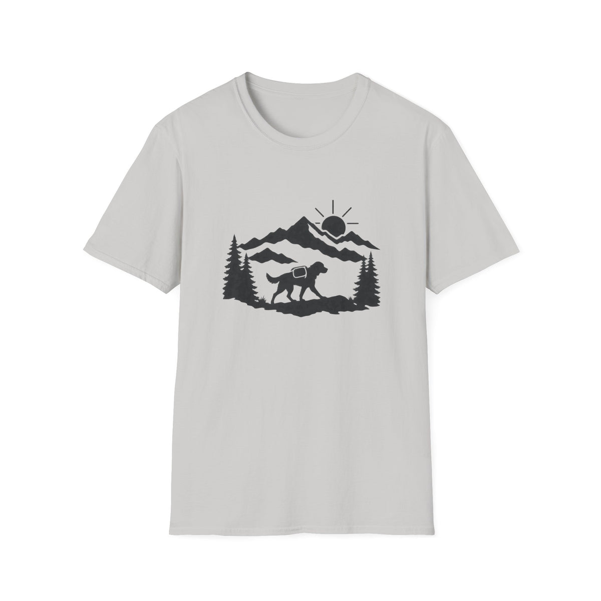 Hiker Dog Silhouette T-shirt