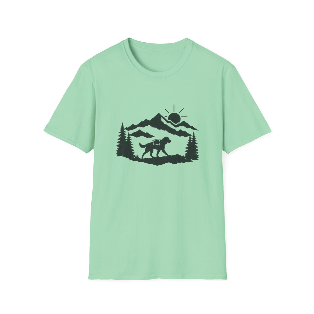 Hiker Dog Silhouette T-shirt